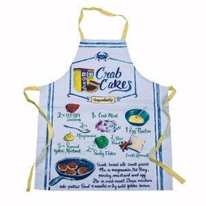 Old Bay Crab Cake Recipe Apron - NEW FAST SHIP
